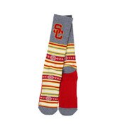 USC Trojans Men's 47 Brand Gray SC Interlock Isle Pattern Hybrid Crew Socks